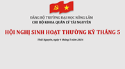 HỘI NGHỊ SINH HOẠT THƯỜNG KỲ THÁNG 5